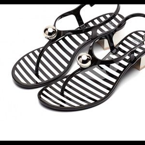 Frances Valentine black and white sandal